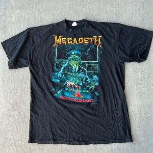Vintage 1990 Megadeth Rust In Peace T-Shirt XL Metal Band Tee